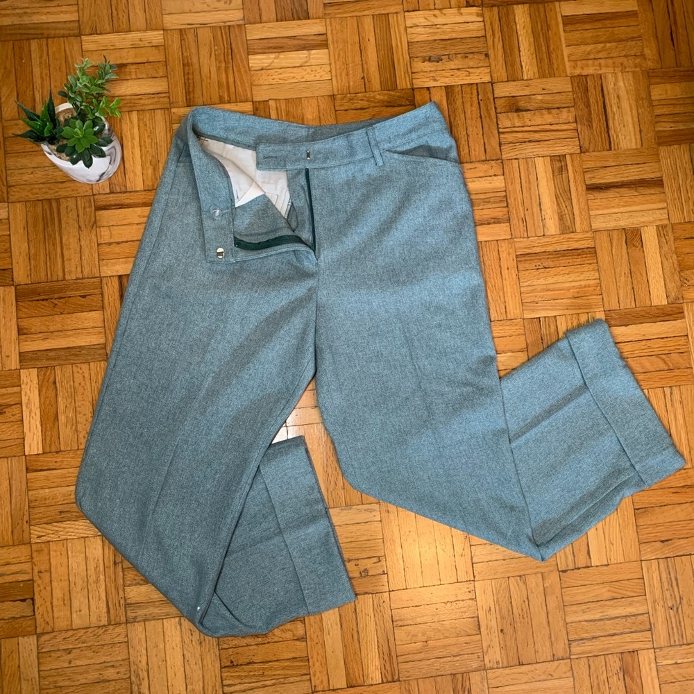 Teal Cuffed Retro Pants Trousers Teal Excellent Condition